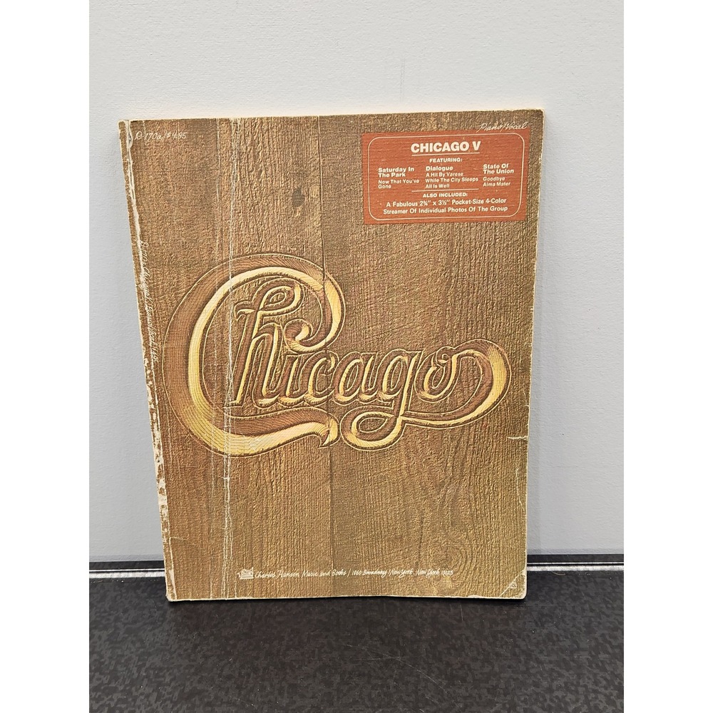 Chicago V Songbook Sheet Music Piano Vocal Vintage 1972 Rock ~ READ